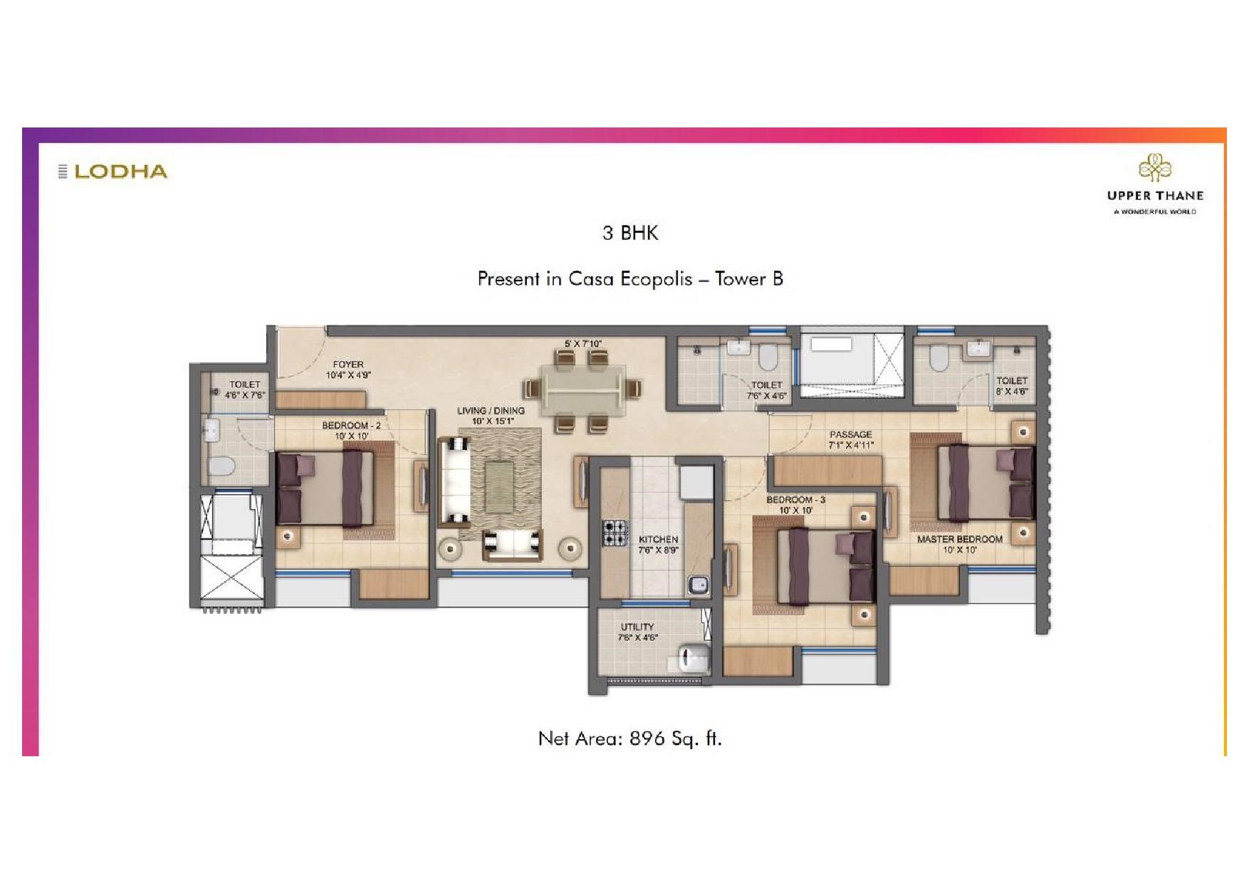 Lodha Upper Thane Floor Plan