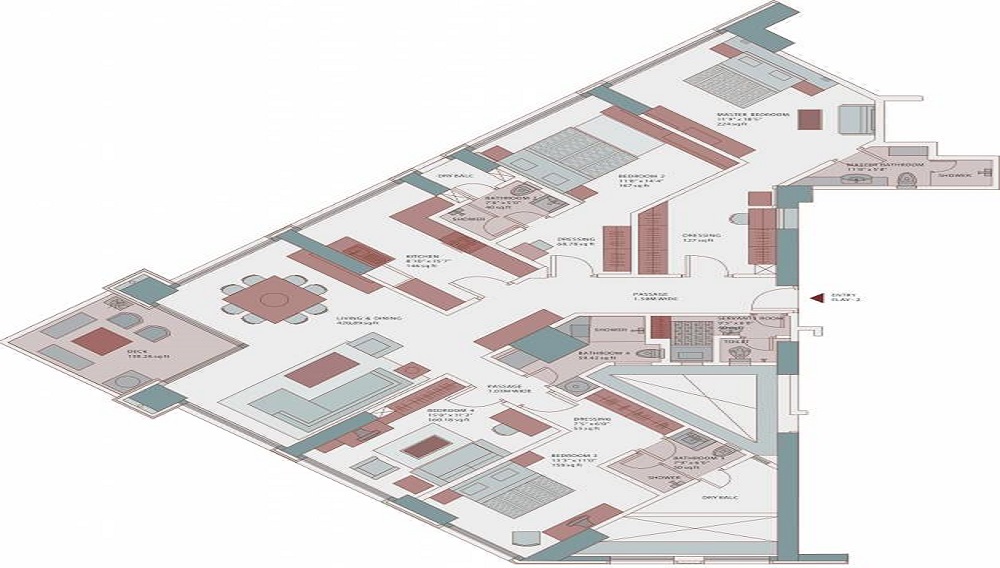 5 BHK+5T 3810/sqft-carpet Sqft Apartment For Sale In The Imperial In Tardeo Floor Plan