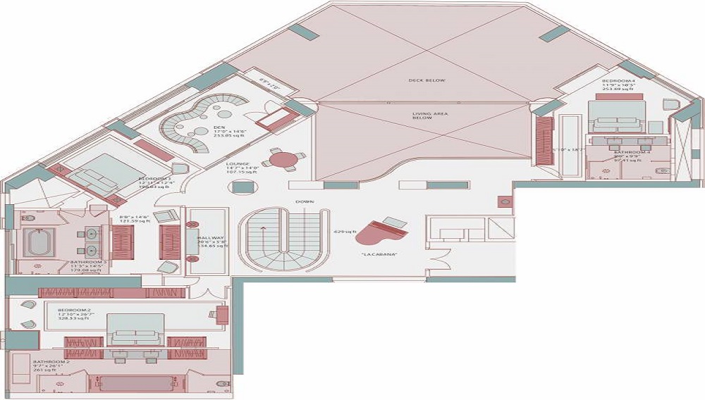 5 BHK+5T 3810/sqft-carpet Sqft Apartment For Sale In The Imperial In Tardeo Floor Plan
