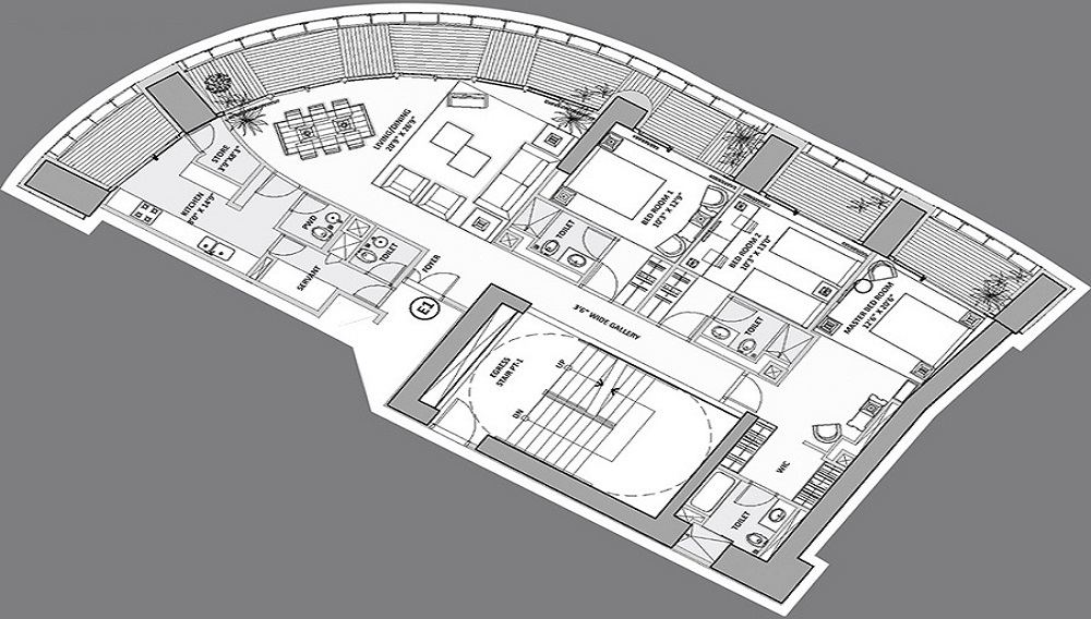 Lodha World Crest Floor Plan