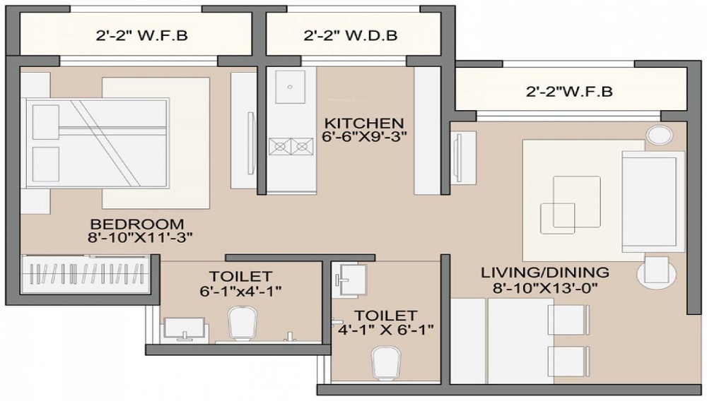 Sunteck West World 2 Tivri Naigaon East Floor Plan
