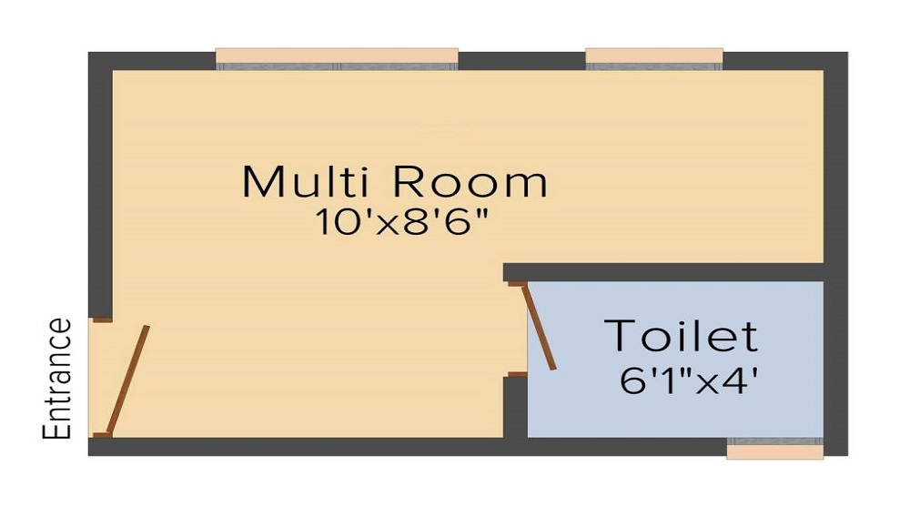 1 BHK+1T 163/sqft-carpet Sqft Apartment For Sale In Karrm Panchtatva 1 In Shahapur Floor Plan