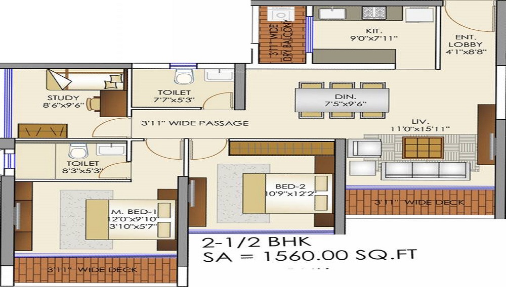 Runwal Elegante Floor Plan