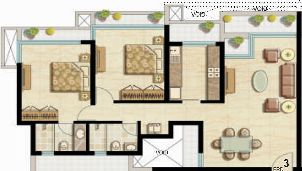 Raheja Vistas Floor Plan