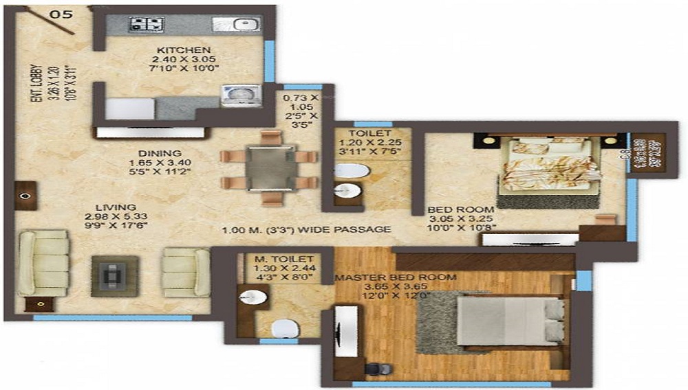 ACME Oasis Tower 2 Floor Plan