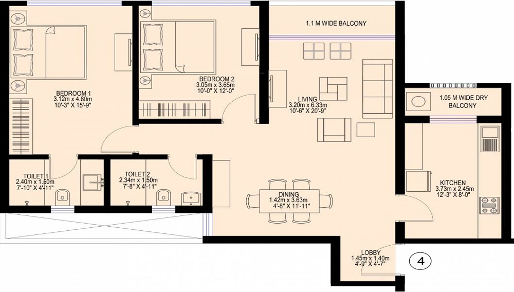 Sea Gundecha Trillium Floor Plan