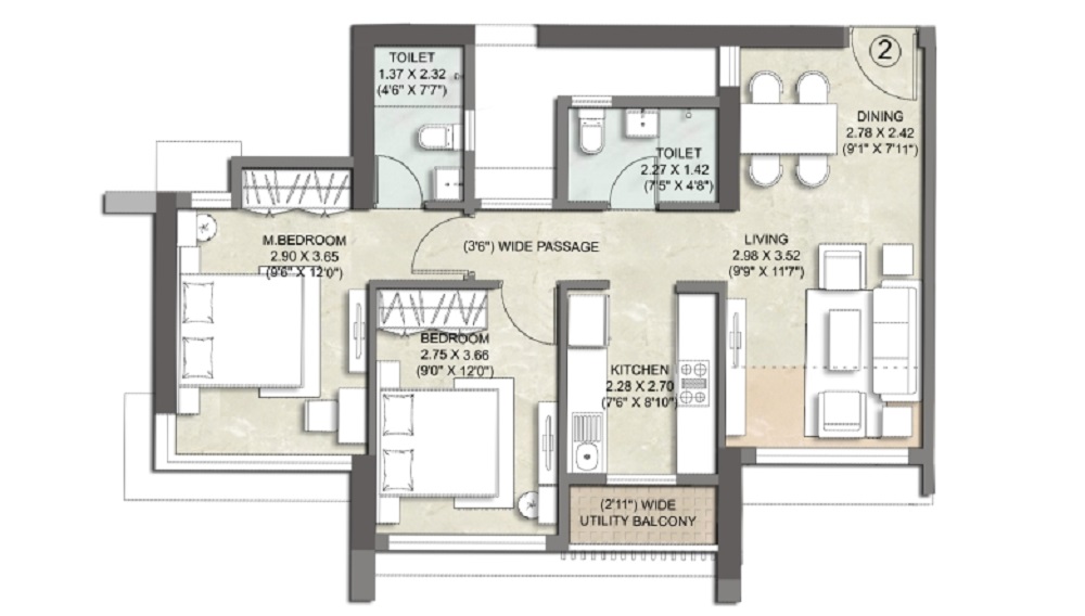 Kalpataru Camellia Floor Plan