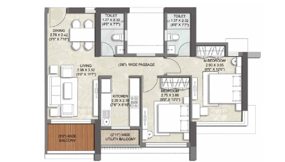 Kalpataru Camellia Floor Plan
