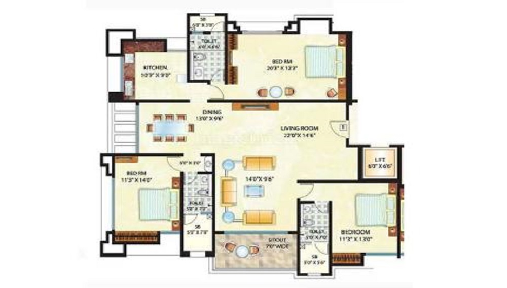 Oasis Royale Floor Plan