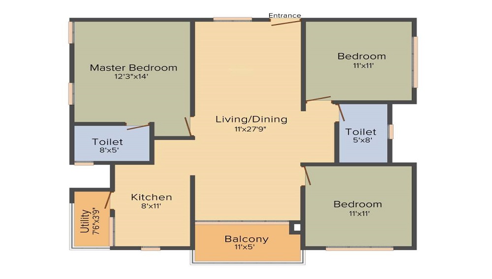 Cybercity Marina Skies Floor Plan