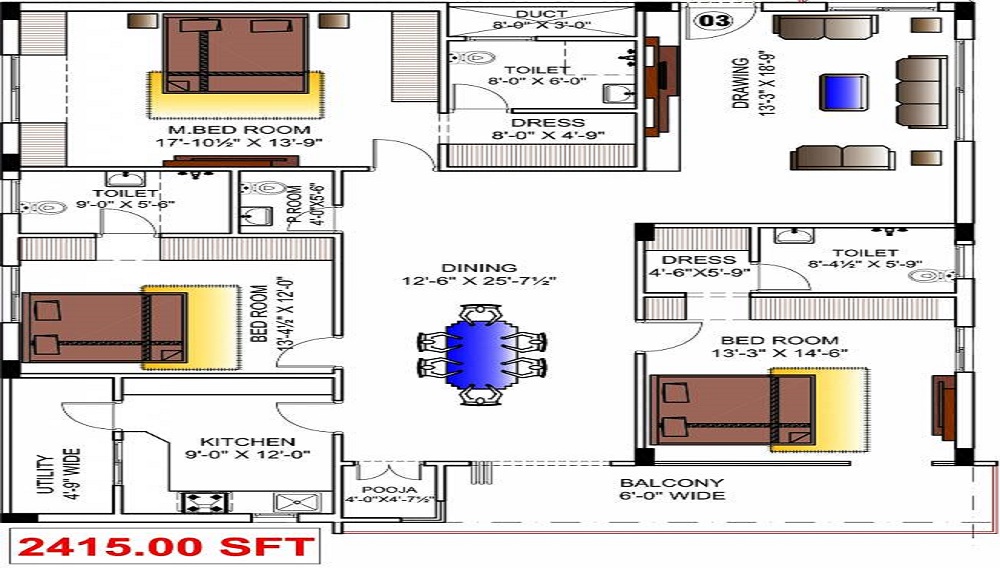Sravanthi Blue Bell Floor Plan