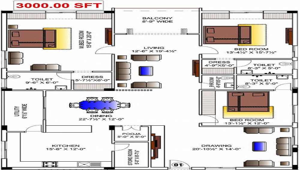 Sravanthi Blue Bell Floor Plan