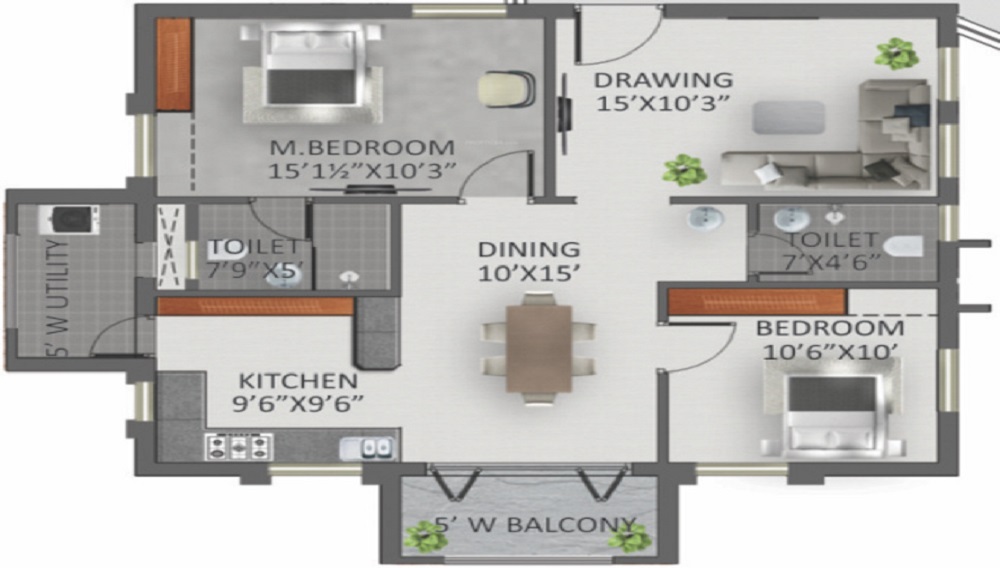 GreenMark Galaxy Apartments Floor Plan