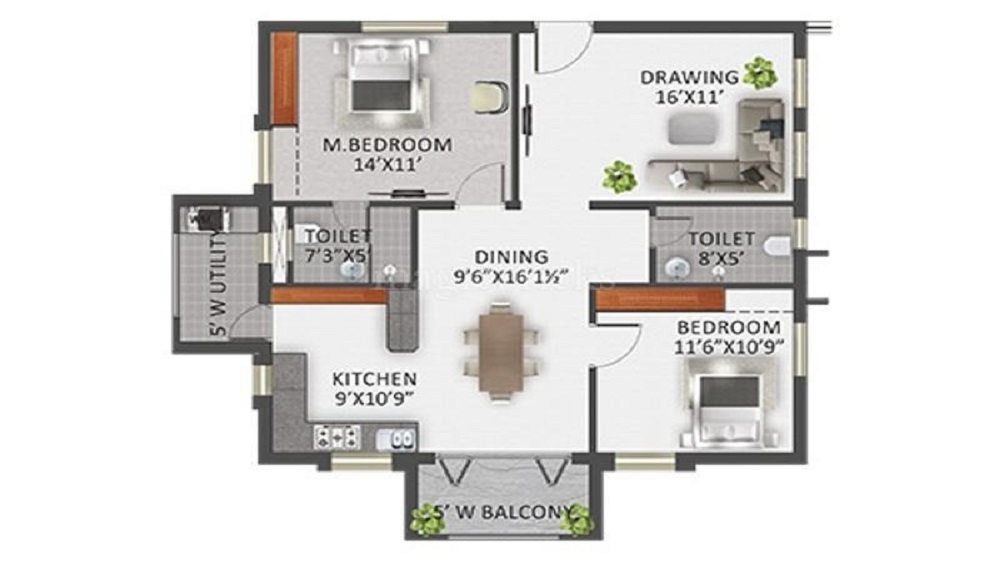 GreenMark Galaxy Apartments Floor Plan