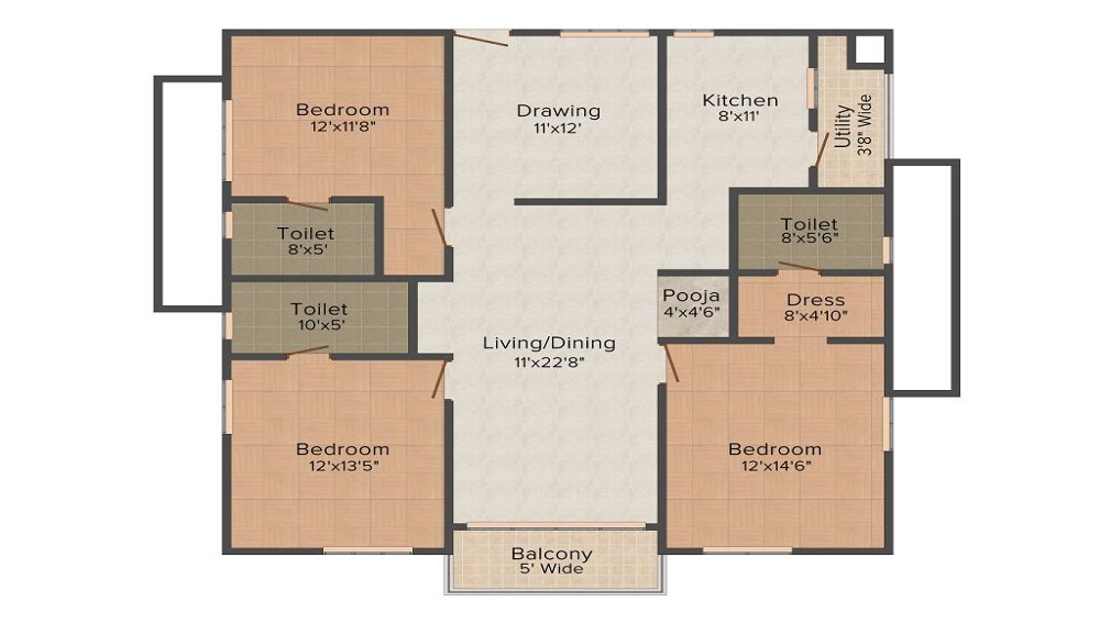 Aparna Sarovar Grande Floor Plan