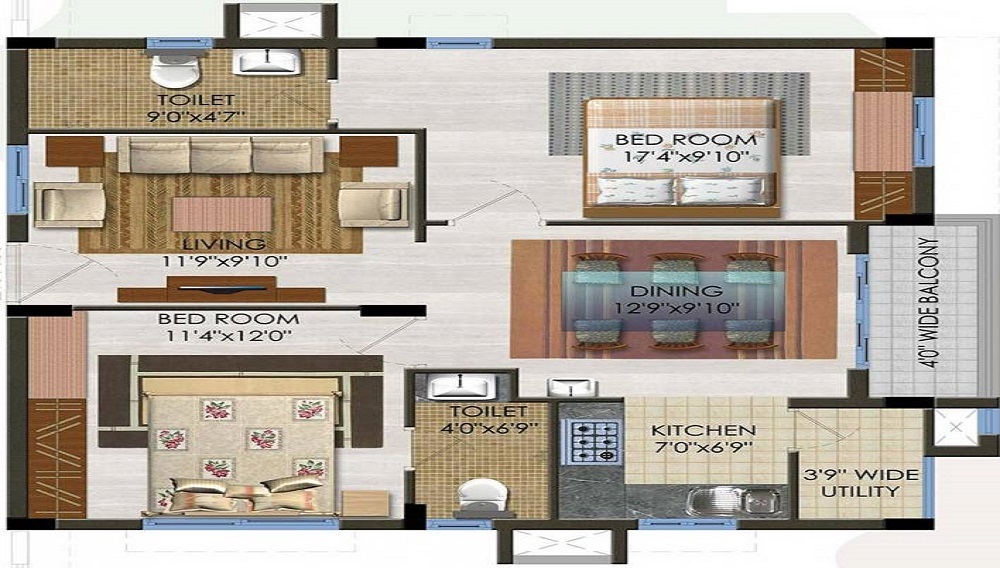 Aparna Kanopy Tulip Floor Plan