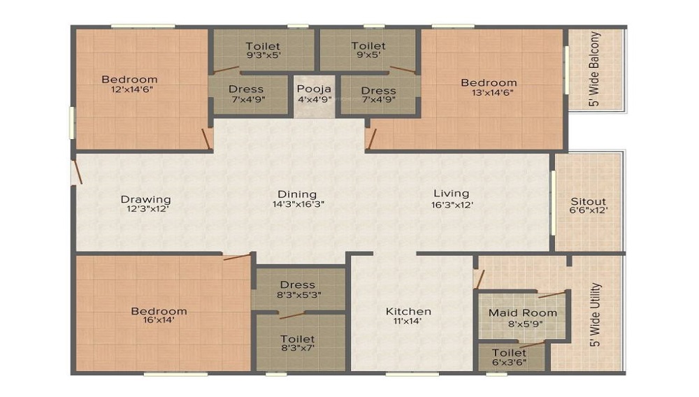 DSR Fortune Prime Floor Plan