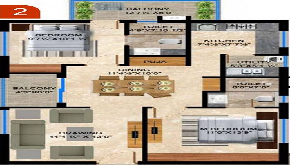 Gayatri Tower Floor Plan