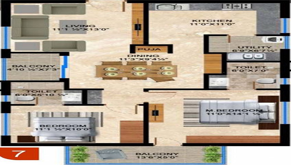 Gayatri Tower Floor Plan