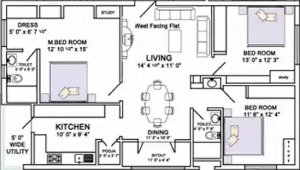 Subishi Silver Oaks Floor Plan