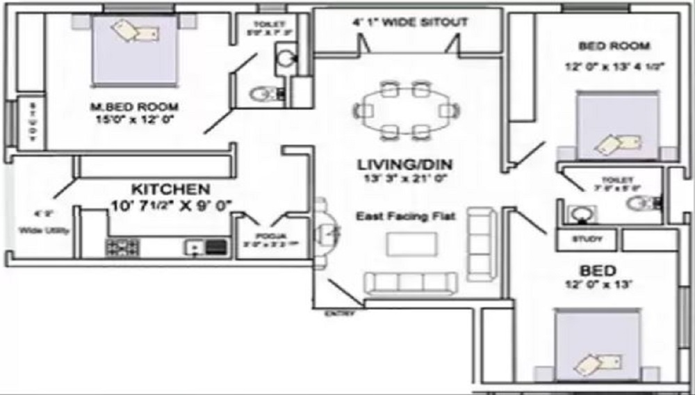 Subishi Silver Oaks Floor Plan