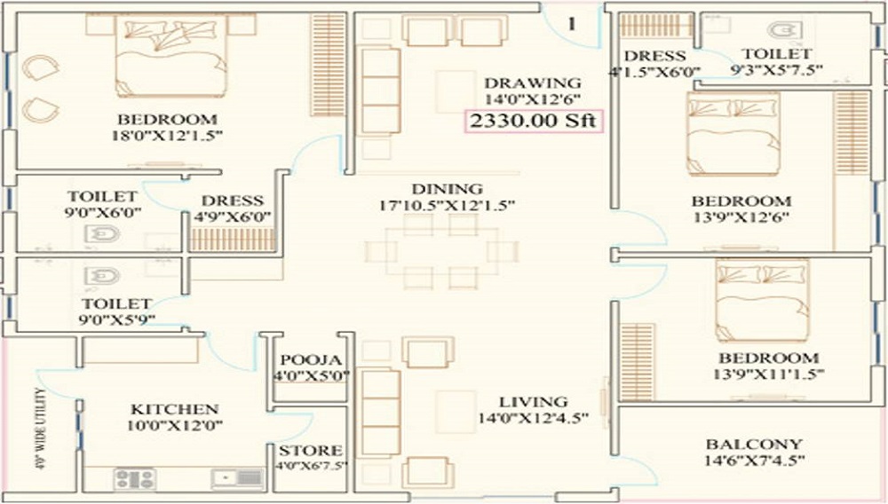 Subishi Gowthami Floor Plan