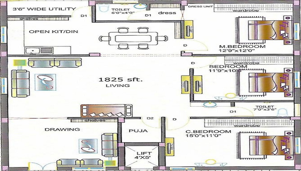 Abhigyan Rama Residency Floor Plan