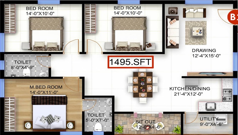 PVR Bhuvi Floor Plan