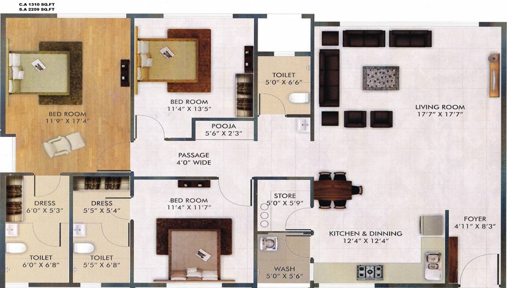 Raj Punya Bhoomi Floor Plan