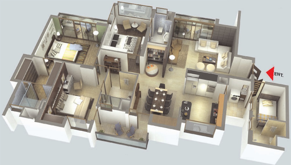 Tulsiani Golf View Floor Plan