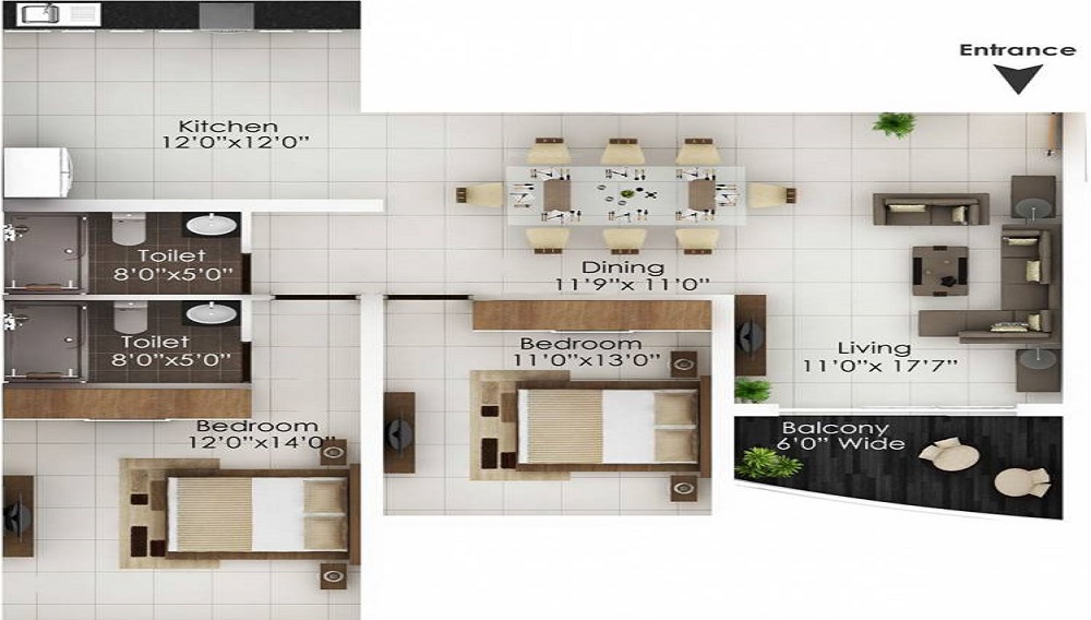 Land Solitaire Floor Plan