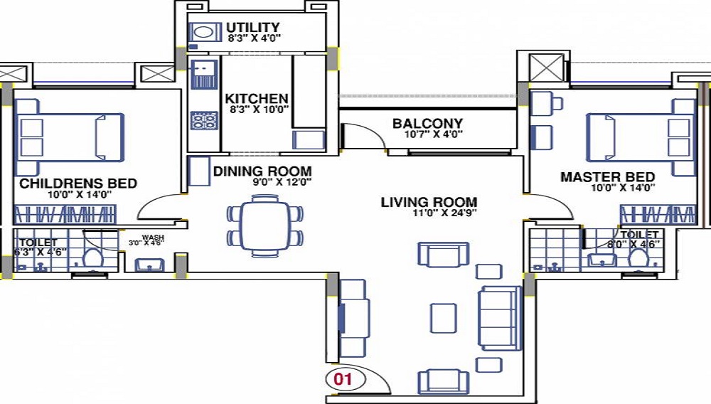 Bharath Aashraya Floor Plan