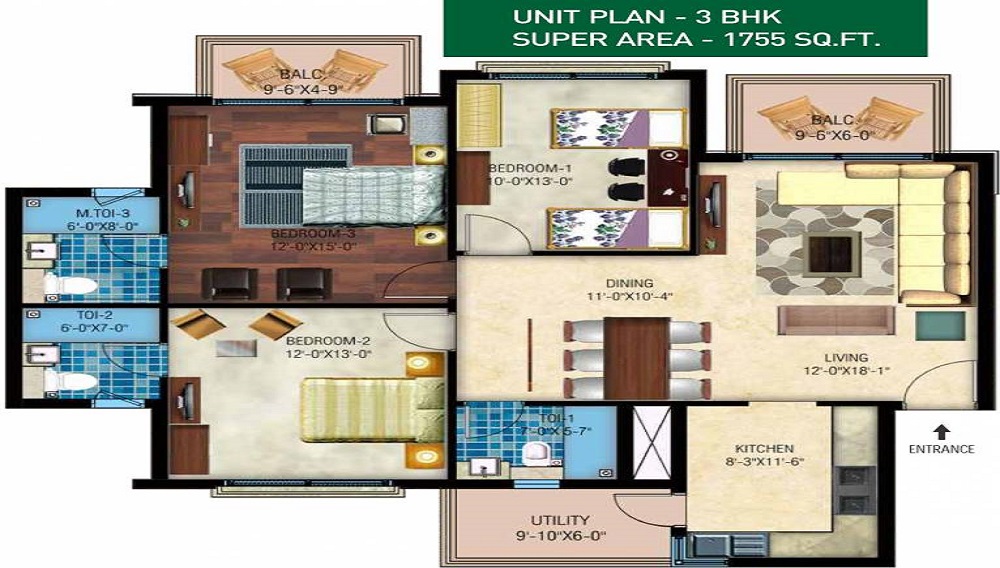 ACME Emerald Court Floor Plan
