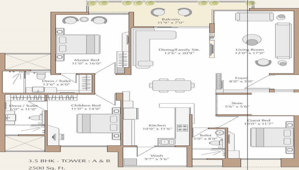 Nilamber Bellissimo II Floor Plan