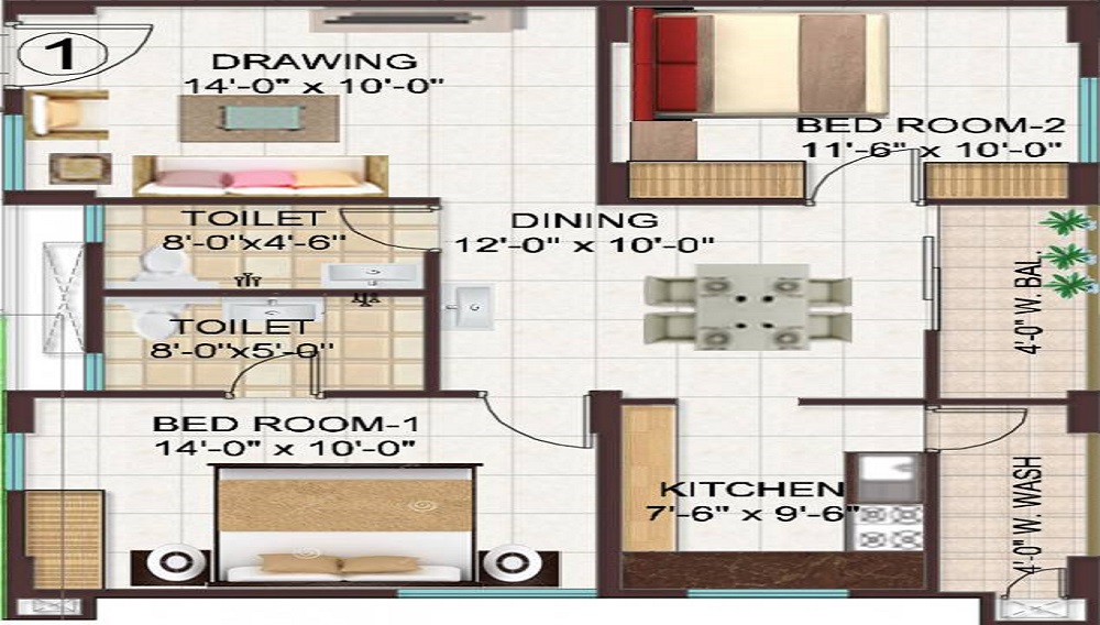 Manjeera Monarch Floor Plan