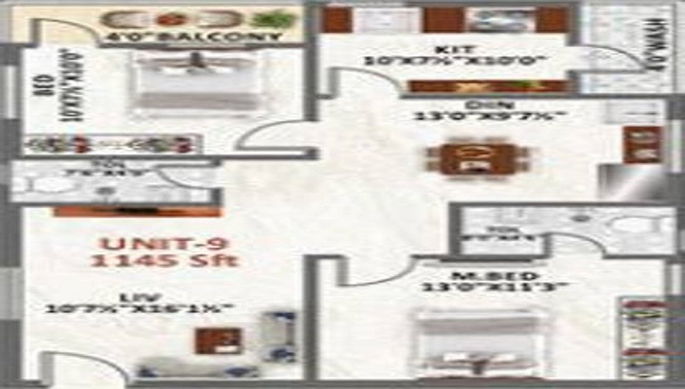 Vijaya Honey Heights Floor Plan