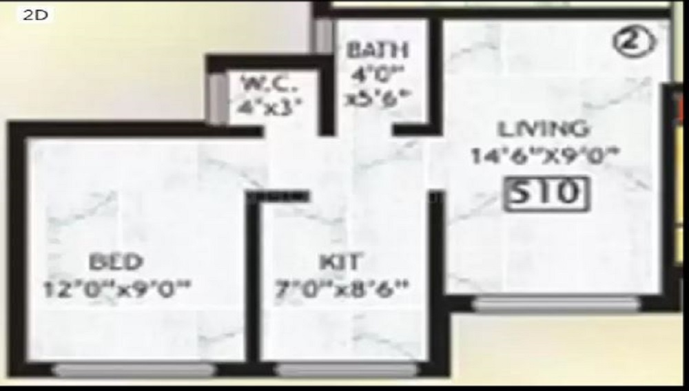 2 BHK+2T 715/sqft-carpet Sqft Apartment For Sale In Swastik Viva Swastik Gardens In Virar Floor Plan