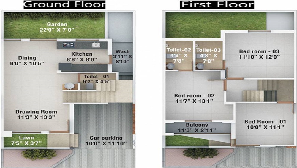 Pratham Riviera Villas Floor Plan
