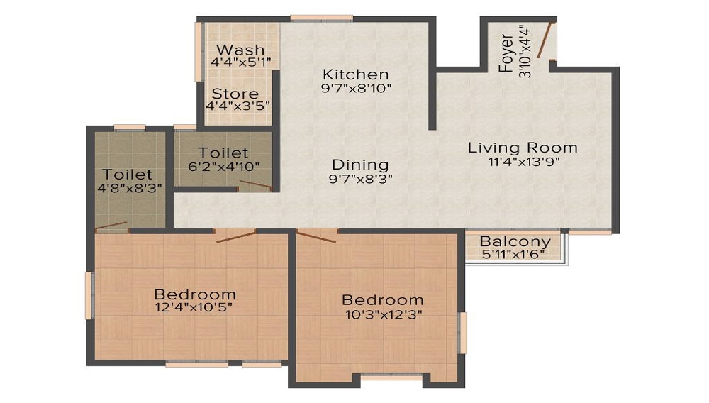 Pratham Riviera Apartments Floor Plan