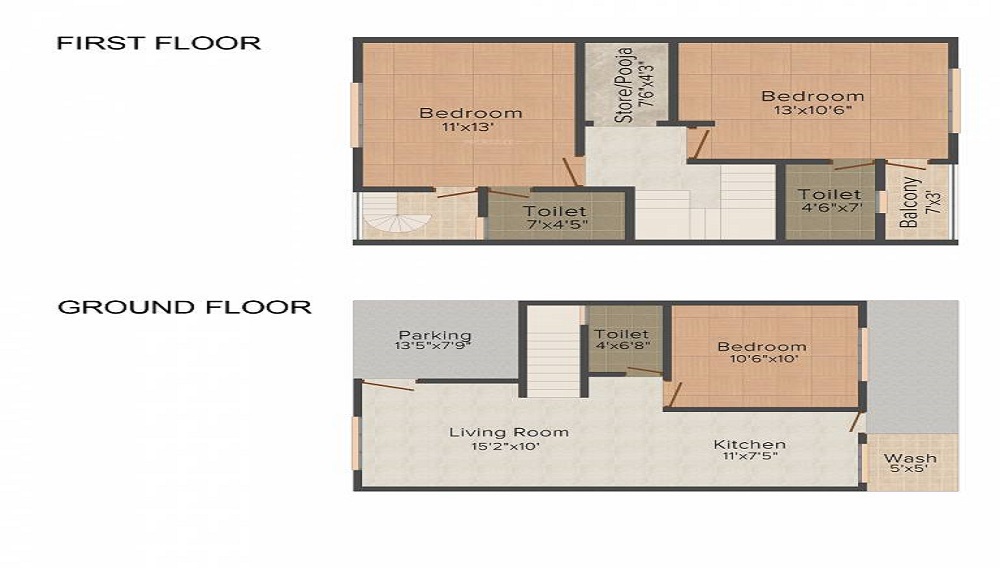 1BHK+1T 562/sqft-carpet Sqft Apartment For Sale In Akshar Vintage In Ratanpur Floor Plan