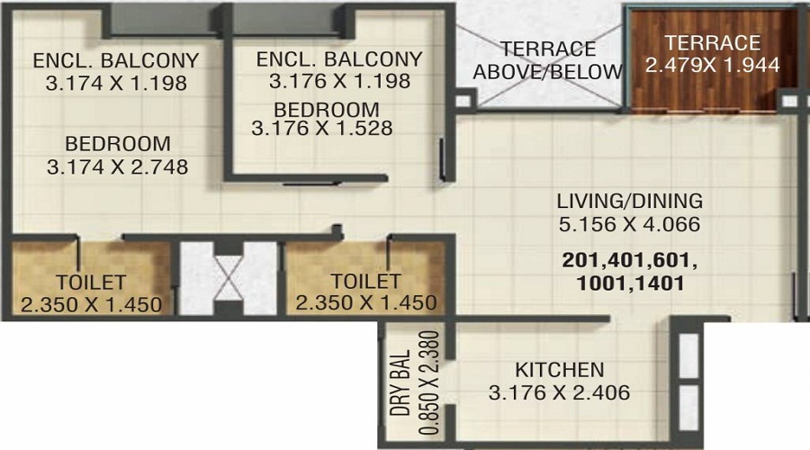 Kumar Park Infinia Phase IV Floor Plan