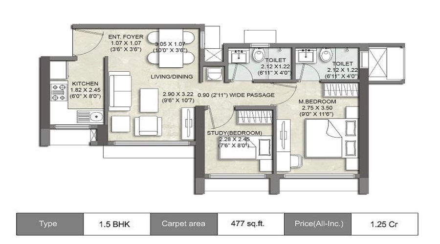 Kalpataru Elitus Floor Plan