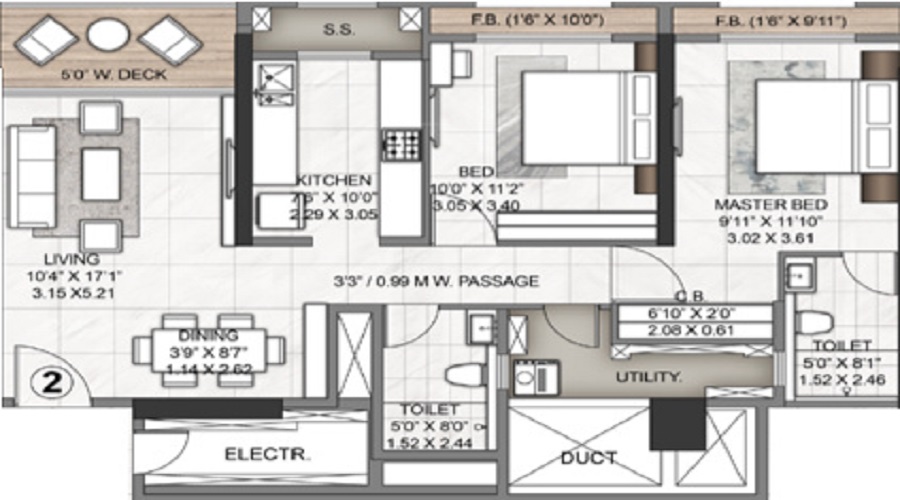 Rustomjee Azziano Wing G Floor Plan
