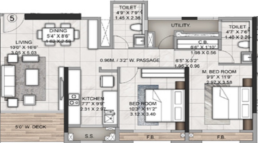 Rustomjee Azziano Wing I Floor Plan