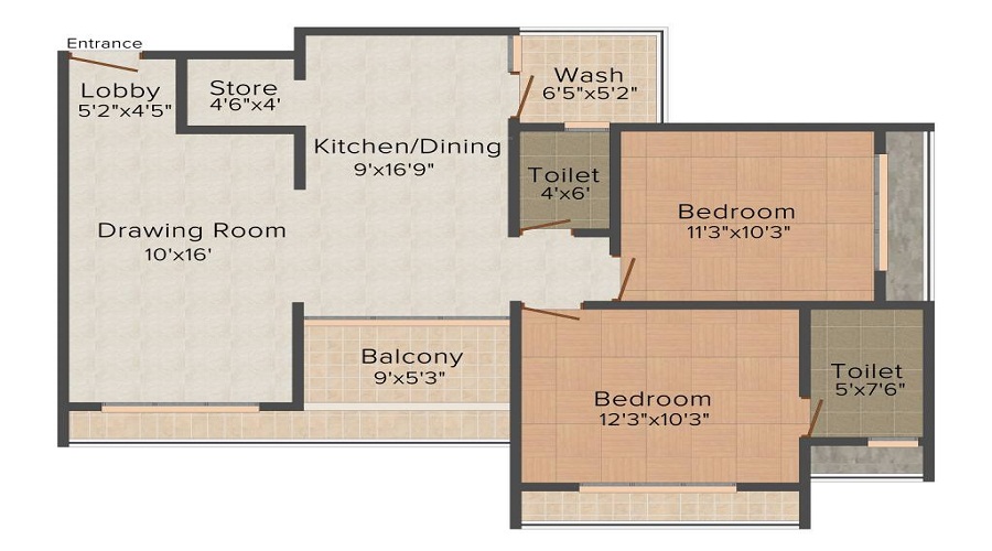 Sangani Infrastructure Shaligram Lakeview Floor Plan