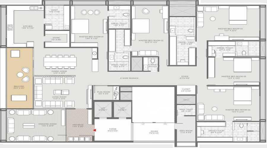 Parshwa Antares Floor Plan
