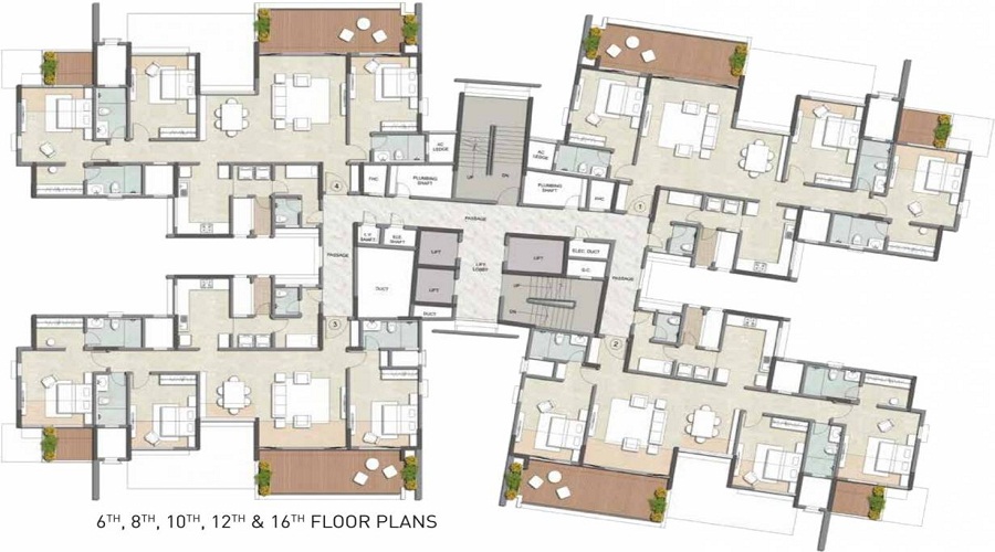Kalpataru Jade Residences F Floor Plan