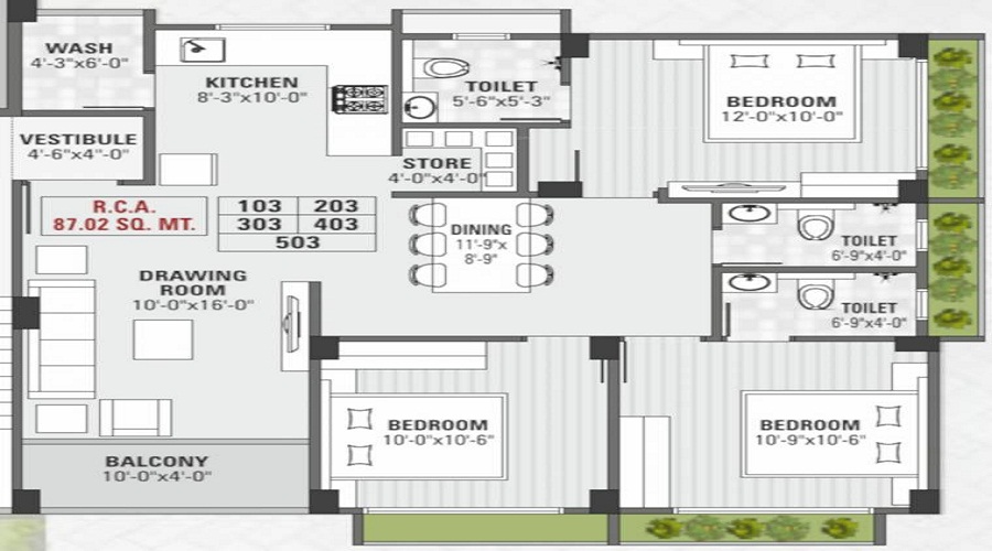 JDR Amrut Bindu Residency Floor Plan