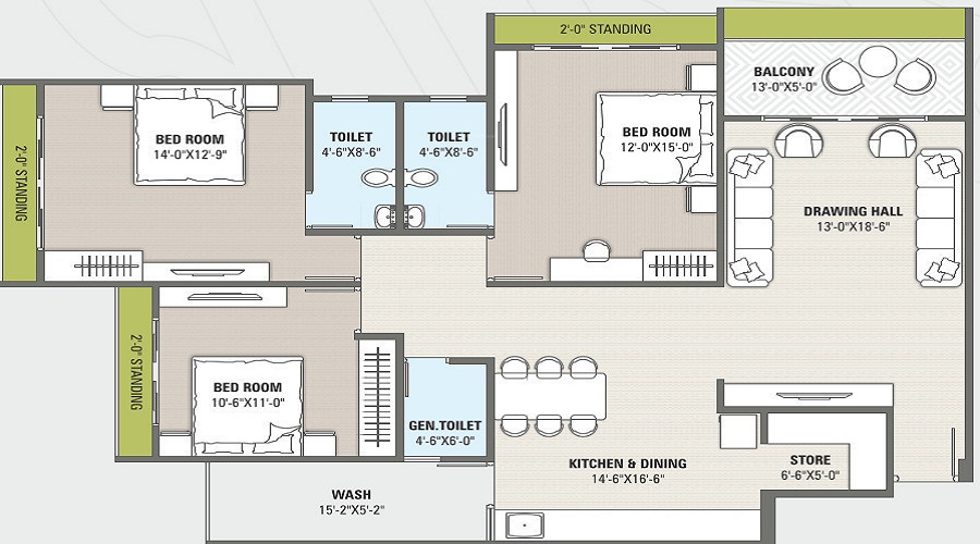 Idesign Namrata Flats Floor Plan