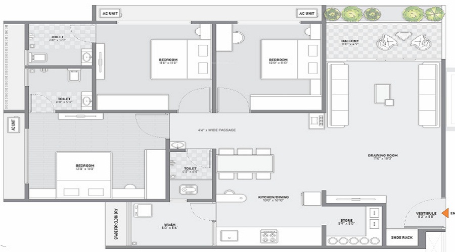 Prathna Samay Sky Track Floor Plan